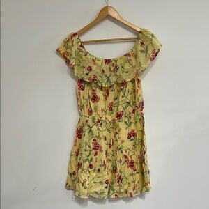 Floral Off-Shoulder Yellow Dress Lauren Ralph Lauren